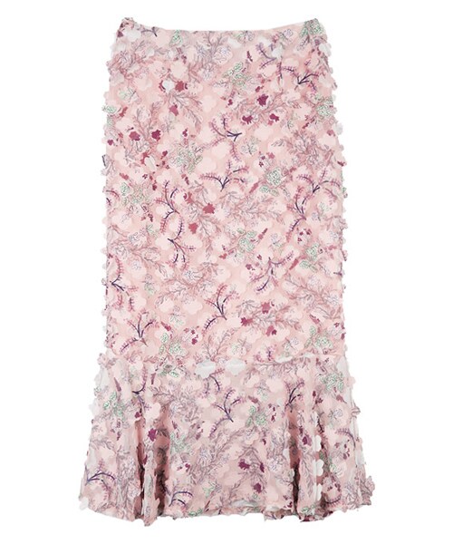 DINT（ディント）の「ライブフラワーマーメイドスカート（スカート・レディース・화이트/핑크・S/M）」の3枚目の写真