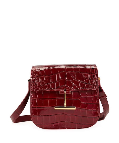 Tom Ford Tara Tロゴ クロコダイル型押し ショルダーバッグ TOM FORD（トム フォード）の「TOM FORD Tara Small T Clasp