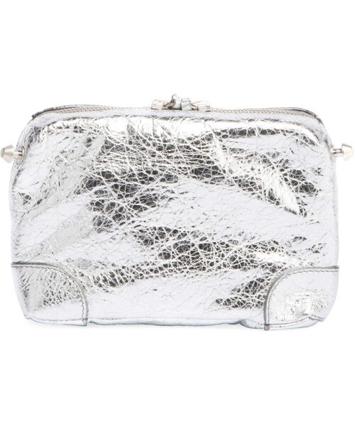 BALENCIAGA(バレンシアガ)の「Balenciaga Classic Reporter XS Chain Lamb Leather Crossbody Bag(ショルダーバッグ・レディース・Silver・One Size)」の2枚目の写真