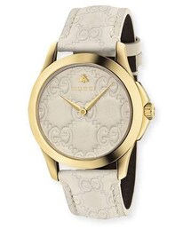 GUCCI | Gucci 38mm G-Timeless Watch with Debossed Leather Strap(アナログ腕時計)