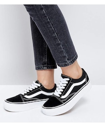 VANS | Vans Old Skool Platform Sneakers In Black And White(その他シューズ)