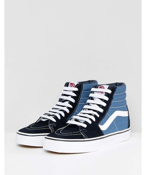 VANS（バンズ）の「Vans Classic Sk8 Hi Sneakers In Blue And Black（スニーカー・レディース・Blue・Us 7.5/Us 5.5/Us 9/Us 6.5/Us 8/Us 6/Us 11/Us 10.5/Us 8.5/Us 9.5/Us 7/Us 10/Us 5）」の3枚目の写真