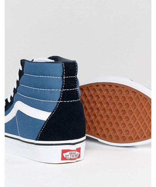 VANS（バンズ）の「Vans Classic Sk8 Hi Sneakers In Blue And Black（スニーカー・レディース・Blue・Us 7.5/Us 5.5/Us 9/Us 6.5/Us 8/Us 6/Us 11/Us 10.5/Us 8.5/Us 9.5/Us 7/Us 10/Us 5）」の2枚目の写真