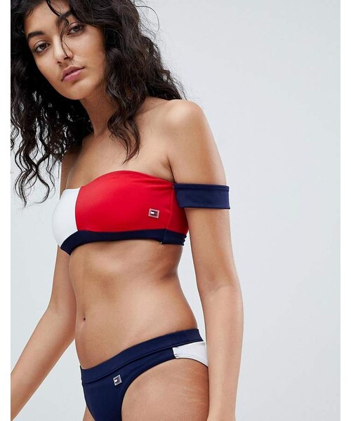 TOMMY HILFIGER（トミーヒルフィガー）の「Tommy Hilfiger Bandeau Bikini Top（水着・レディース・Multi・Us 6/Us 10/Us 4/Us 8）」の3枚目の写真