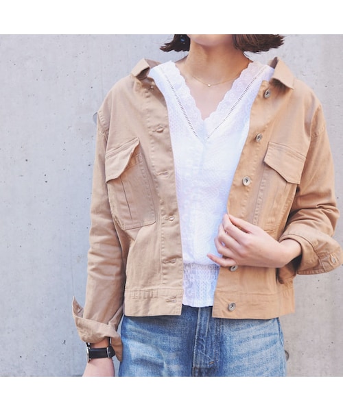 no brand（ノーブランド）の「レースアップミリタリーJK（ミリタリージャケット・レディース・その他）」の3枚目の写真