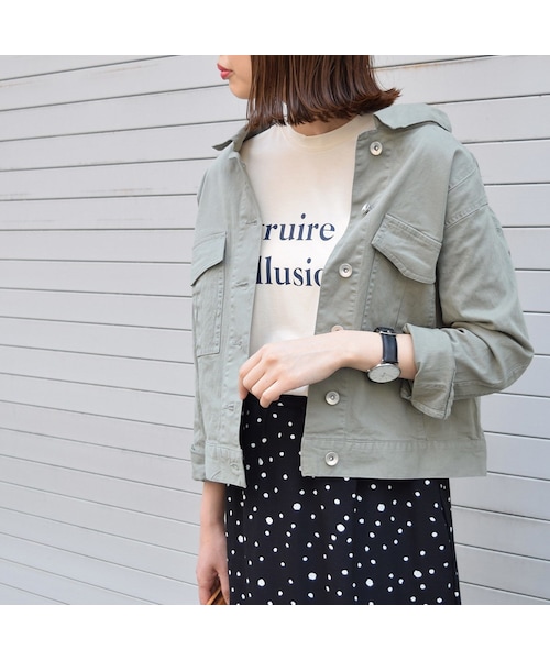 no brand（ノーブランド）の「レースアップミリタリーJK（ミリタリージャケット・レディース・その他）」の2枚目の写真