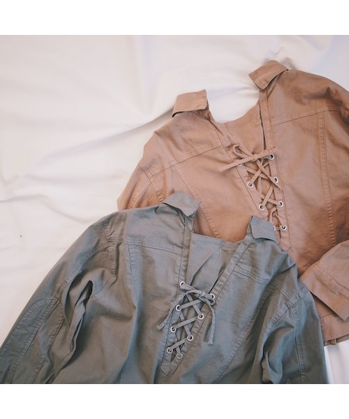 no brand（ノーブランド）の「レースアップミリタリーJK（ミリタリージャケット・レディース・その他）」の5枚目の写真