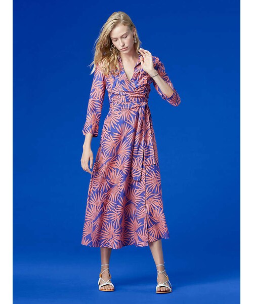 ワンピース DVF Mila Crepe Collared Wrap Dress DVF Mila Crepe Collared Wrap Dress (DIANE von FURSTENBERG