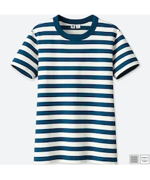 UNIQLO | ボーダークルーネックＴ（半袖）＋E(Tシャツ/カットソー)