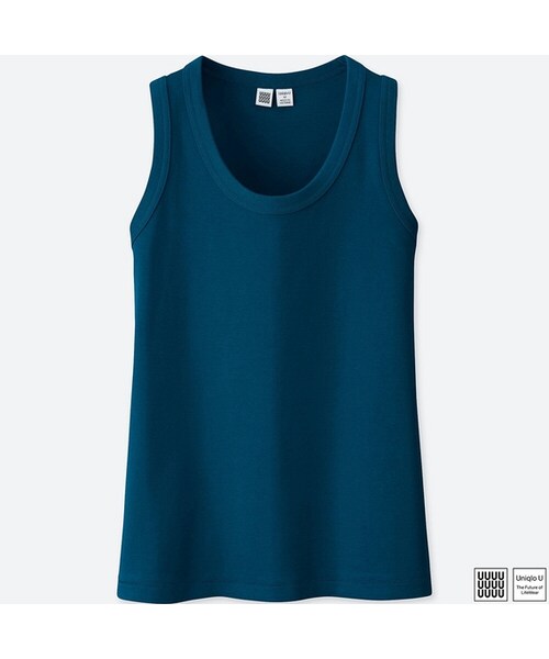 UNIQLO（ユニクロ）の「タンクトップ＋E（Tシャツ/カットソー・レディース・PURPLE 72/ORANGE 24/LIGHT GRAY 02/BLACK 09/RED 15/WHITE 00/BLUE 66・L/XL/M/XXL/S）」の5枚目の写真