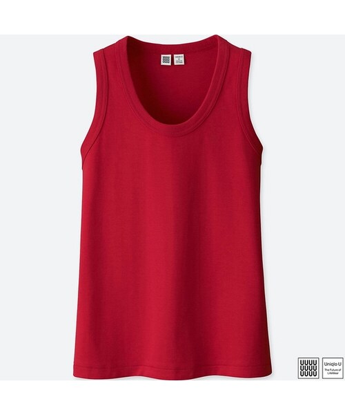 UNIQLO（ユニクロ）の「タンクトップ＋E（Tシャツ/カットソー・レディース・PURPLE 72/ORANGE 24/LIGHT GRAY 02/BLACK 09/RED 15/WHITE 00/BLUE 66・L/XL/M/XXL/S）」の6枚目の写真