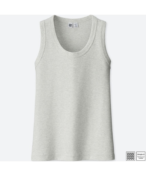 UNIQLO（ユニクロ）の「タンクトップ＋E（Tシャツ/カットソー・レディース・PURPLE 72/ORANGE 24/LIGHT GRAY 02/BLACK 09/RED 15/WHITE 00/BLUE 66・L/XL/M/XXL/S）」の4枚目の写真