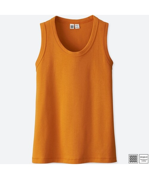 UNIQLO（ユニクロ）の「タンクトップ＋E（Tシャツ/カットソー・レディース・PURPLE 72/ORANGE 24/LIGHT GRAY 02/BLACK 09/RED 15/WHITE 00/BLUE 66・L/XL/M/XXL/S）」の7枚目の写真