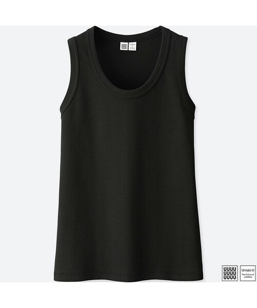 UNIQLO（ユニクロ）の「タンクトップ＋E（Tシャツ/カットソー・レディース・PURPLE 72/ORANGE 24/LIGHT GRAY 02/BLACK 09/RED 15/WHITE 00/BLUE 66・L/XL/M/XXL/S）」の3枚目の写真