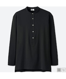 UNIQLO | スーピマコットンプルオーバーシャツ（長袖）＋E(Tシャツ/カットソー)