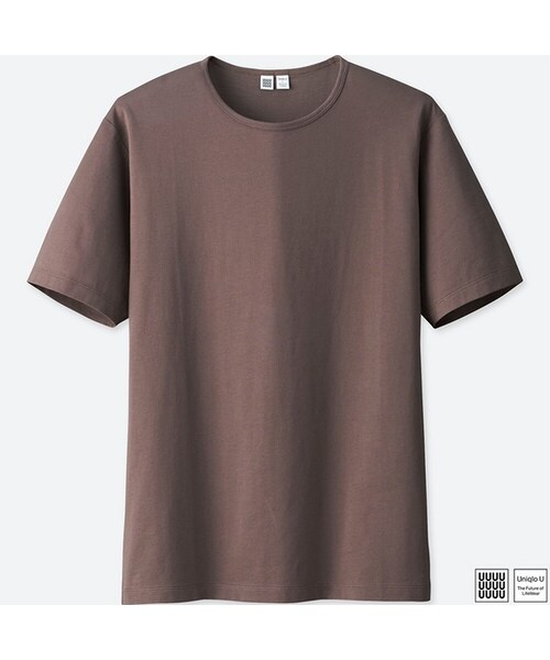 UNIQLO（ユニクロ）の「スーピマコットンクルーネックT（半袖）＋E（Tシャツ/カットソー・メンズ・OLIVE 56/WHITE 00/BLACK 09/DARK GREEN 59/PURPLE 74・XXL/M/L/S/XL）」の5枚目の写真