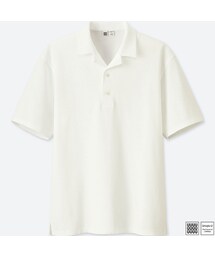 UNIQLO | スーピマコットンオープンカラーポロシャツ（半袖）＋E(Tシャツ/カットソー)