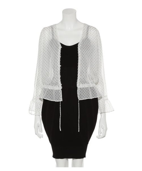 SNIDEL(スナイデル)の「ドットブラウスガウン(ガウン・レディース・WHTxBLK/NVYxWHT・F)」の10枚目の写真