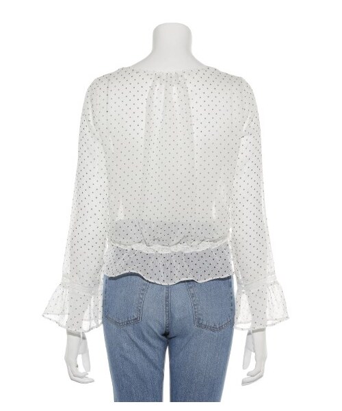 SNIDEL(スナイデル)の「ドットブラウスガウン(ガウン・レディース・WHTxBLK/NVYxWHT・F)」の5枚目の写真