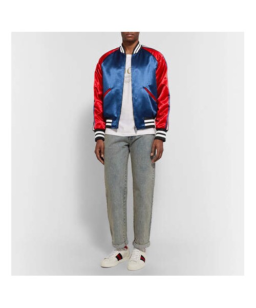 reversible twill bomber jacket