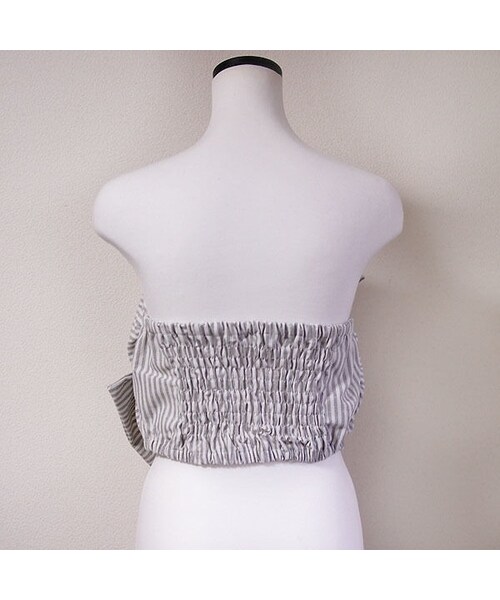 no brand（ノーブランド）の「【再入荷】Stripe Ribbon Corset（チューブトップ・レディース・その他）」の8枚目の写真