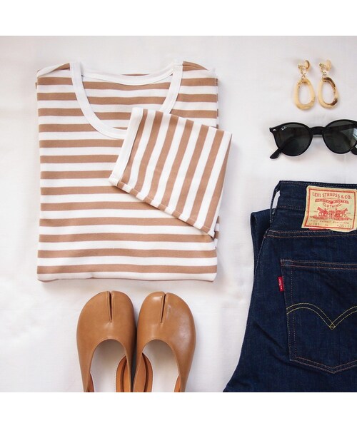 no brand(ノーブランド)の「【 MORE SALE 】BORDER カットソー(Tシャツ/カットソー・レディース・その他)」の14枚目の写真