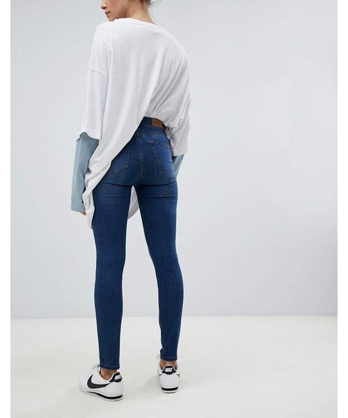 High-rise skinny jeans - pull&bear