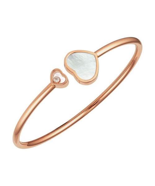 Chopard（ショパール）の「Chopard Happy Hearts 18k Rose Gold Mother-of-Pearl & Diamond Bangle Bracelet（ブレスレット・レディース・N/a・One Size）」の3枚目の写真
