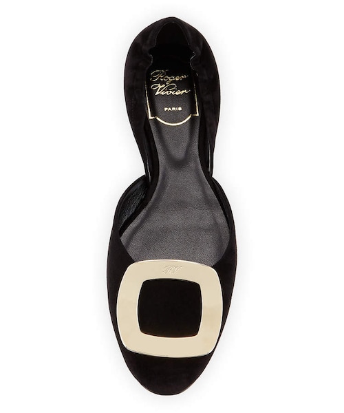 Roger Vivier（ロジェヴィヴィエ）の「Roger Vivier Ballerine Chips Suede d'Orsay Flat（シューズ・レディース・Black・5.5b / 35.5eu/5b / 35eu/8.5b / 38.5eu/11b / 41eu/12b / 42eu/9.5b / 39.5eu/10.5b / 40.5eu/10b / 40eu/11.5b / 41.5eu/9b / 39eu）」の3枚目の写真