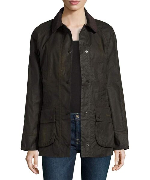 Barbour（バーブァー）の「Barbour Classic Beadnell Wax Utility Jacket, Olive