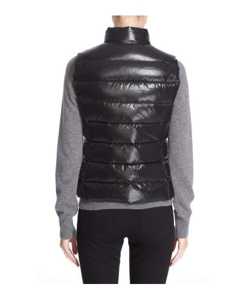 Moncler Ghany Water Resistant Shiny Nylon Down Puffer Vest
