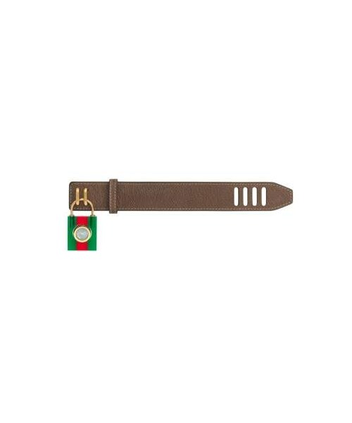 Gucci（グッチ）の「Gucci Twirl Small Leather Strap Padlock Watch, 17mm（アナログ腕時計