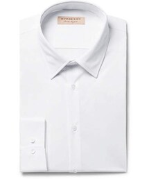 BURBERRY | Burberry White Slim-Fit Stretch Cotton-Blend Poplin Shirt(シャツ/ブラウス)