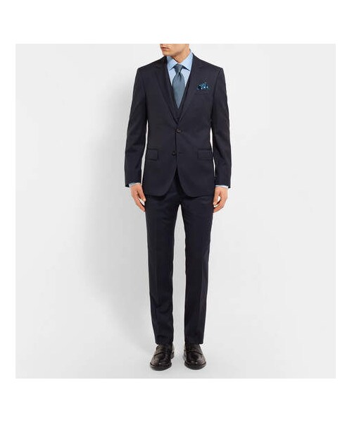 HUGO BOSS（ヒューゴボス）の「Hugo Boss Blue Jenno Slim-Fit Cotton Oxford Shirt（シャツ/ブラウス・メンズ・Blue・Eu40/Eu45/Eu39/Eu38/Eu41/Eu42/Eu44/Eu43）」の5枚目の写真