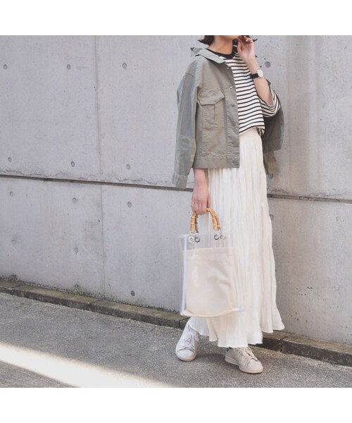 no brand（ノーブランド）の「BORDERワッフルTOPS（Tシャツ/カットソー・レディース・その他）」の13枚目の写真