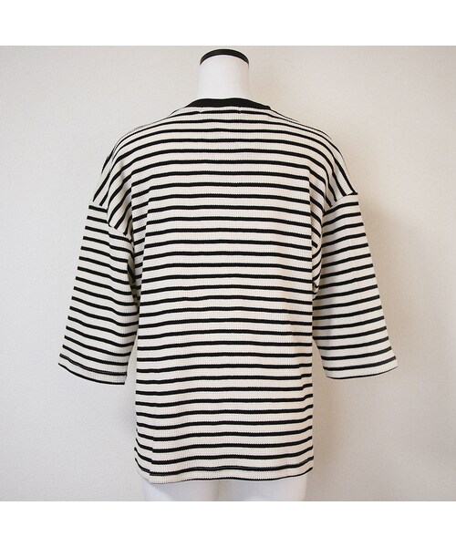 no brand（ノーブランド）の「BORDERワッフルTOPS（Tシャツ/カットソー・レディース・その他）」の6枚目の写真