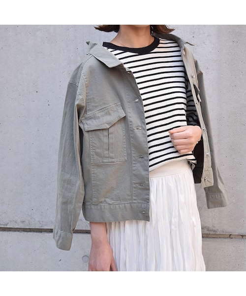 no brand（ノーブランド）の「BORDERワッフルTOPS（Tシャツ/カットソー・レディース・その他）」の7枚目の写真