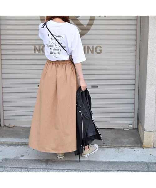 no brand(ノーブランド)の「カラーコットンロングSK(スカート・レディース・その他)」の8枚目の写真