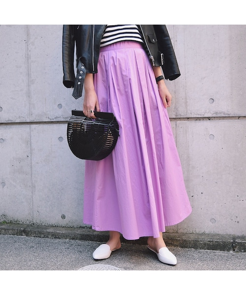 no brand(ノーブランド)の「カラーコットンロングSK(スカート・レディース・その他)」の5枚目の写真