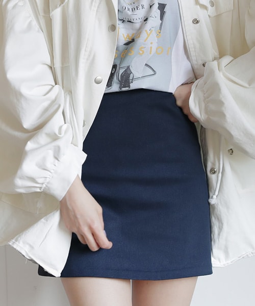 DHOLIC（ディーホリック）の「Aラインミニマルスカート（スカート・レディース・ホワイト/その他/ブルー/ベージュ/ブラック/ピンク・S/M）」の6枚目の写真