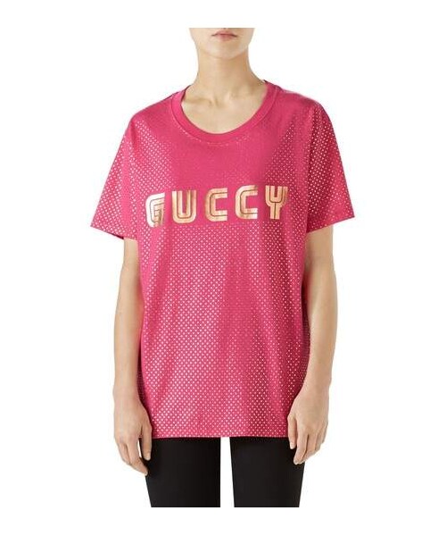 GUCCI（グッチ）の「Gucci Metallic Logo Tee（Tシャツ/カットソー