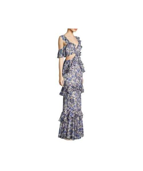 no brand(ノーブランド)の「AMUR Priscilla Floral Gown(ワンピース・レディース・Block Floral Ivory・0/2/4/6/8/10)」の2枚目の写真