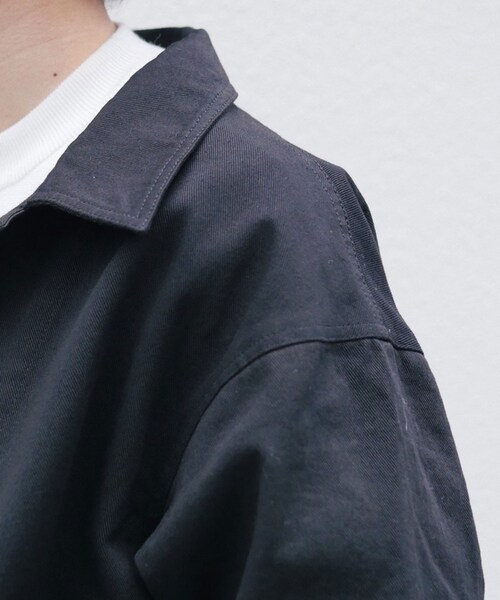 LIDNM（リドム）の「ガーメントダイカバーオール（カバーオール・メンズ・ブラック・S/M/L）」の3枚目の写真