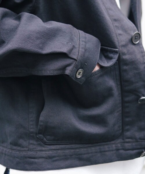 LIDNM（リドム）の「ガーメントダイカバーオール（カバーオール・メンズ・ブラック・S/M/L）」の5枚目の写真