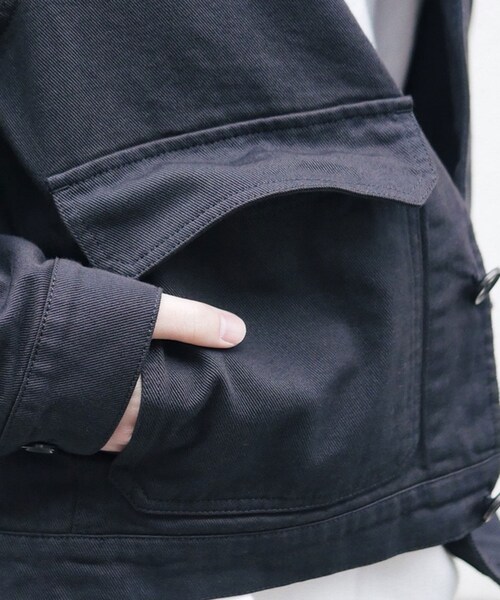 LIDNM（リドム）の「ガーメントダイカバーオール（カバーオール・メンズ・ブラック・S/M/L）」の9枚目の写真