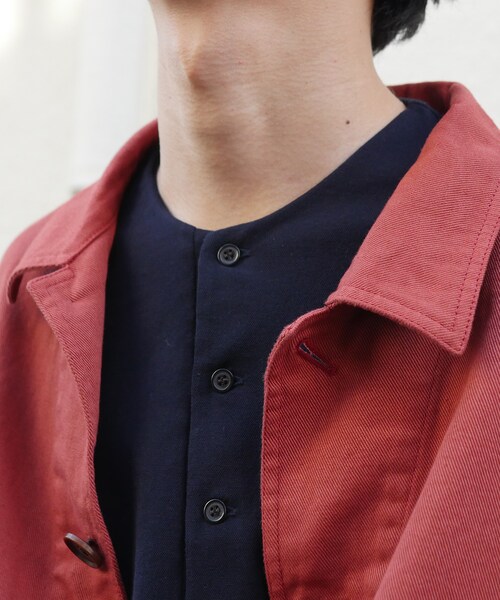 LIDNM（リドム）の「ガーメントダイカバーオール（カバーオール・メンズ・レッド・S/M/L）」の5枚目の写真