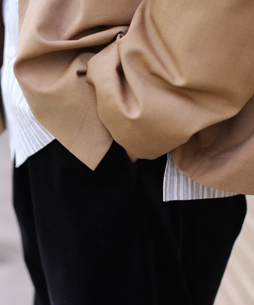 LIDNM（リドム）の「コーデュロイワイドパンツ（スラックス・メンズ・ブラック・S/M/L）」の4枚目の写真