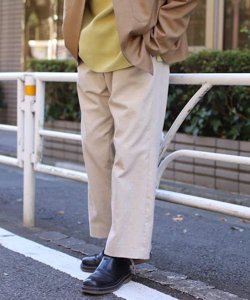 LIDNM（リドム）の「コーデュロイワイドパンツ（スラックス・メンズ・ベージュ・S/M/L）」の3枚目の写真
