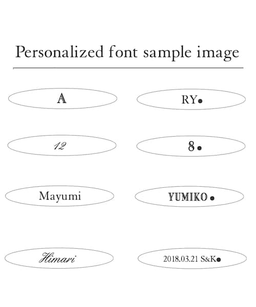 two ply(トゥープライ)の「トゥー プライ 619 パーソナライズ イニシャル ナンバー 誕生石 オーバル バー ブレスレット(ブレスレット・レディース・ゴールド・16.5センチ)」の3枚目の写真