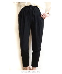 Tiffee SELECT | リボンベルトてろんサルエルパンツ(その他パンツ)